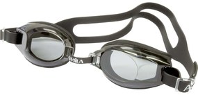 Γυαλιά Πισίνας Σιλικόνης Μαύρα Με Γκρι Φακούς 47149