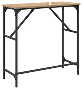 vidaXL Τραπέζι κονσόλας Artisan Oak 75 x 32 x 75 εκ.