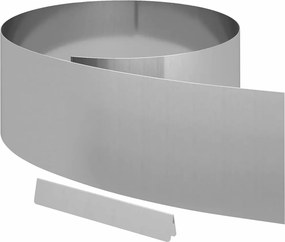 vidaXL Περίγραμμα γκαζόν 450 x 25 εκ Επικαλυμμένος Χάλυβας Ασημί