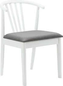 vidaXL Καρέκλα τραπεζαρίας 2 pcs Λευκό και Γκρι Καθαρό Καουτσούκ