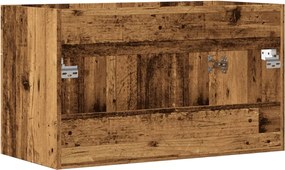 vidaXL Ντουλάπι Νιπτήρα Μπάνιου Παλιό Ξύλο 90x38,5x46 εκ. Επεξ. Ξύλο