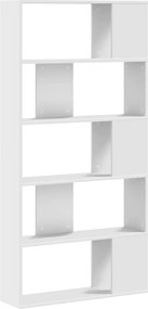 vidaXL Βιβλιοθήκη 5 Επιπέδων Λευκή 80,5x23,5x162,5 εκ. Επεξεργ. Ξύλο