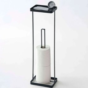 Βάση Χαρτιού Επιδαπέδια Με Δίσκο YMZK7740 16x12x52cm Black Yamazaki Ατσάλι