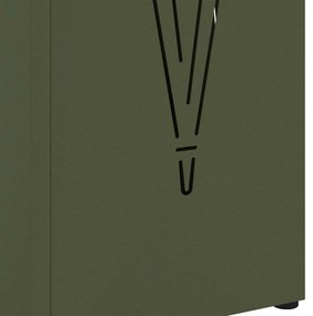 vidaXL Σχέδιο & βάση αποθήκευσης Ελιά 15.5 x 15.5 x 49 εκ Ατσάλι