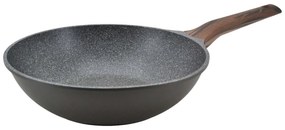 Wok Αλουμινίου Με Επίστρωση Από Πέτρα 28cm Λαβή Βακελίτη Soft Touch