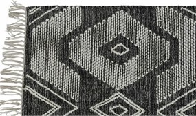 Χαλί DKD Home Decor Λευκό Μαύρο βαμβάκι (160 x 230 x 1 cm)