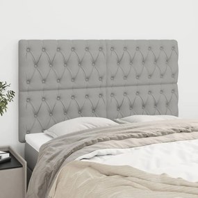 vidaXL Κεφαλάρι Ανοιχτό Γκρι 160x7x118/128 εκ. Ύφασμα