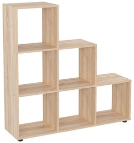 Βιβλιοθήκη Schody pakoworld σε oak απόχρωση 105.5x29.2x107εκ