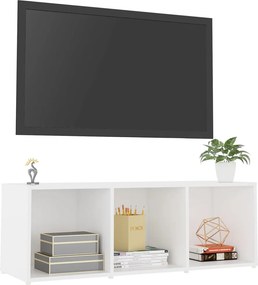 vidaXL Έπιπλο Τηλεόρασης Λευκό 107 x 35 x 37 εκ. Μοριοσανίδα