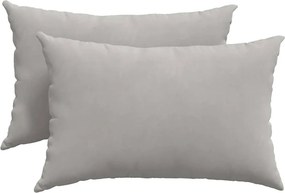 vidaXL Μαξιλάρι Καναπέ 2 pcs Ανοιχτό γκρι 60 x 40 cm ύφασμα
