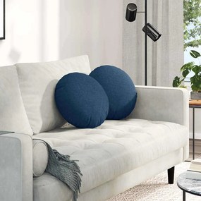 vidaXL Μαξιλάρια καθισμάτων 2 pcs Μπλε Ø40 x 13 εκ ύφασμα