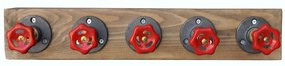 Κρεμάστρα Τοίχου 5 Θέσεων 792EVL2636 50x9x11cm Multi Hanah Home Ξύλο,Μέταλλο