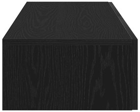 vidaXL Ράφι τοίχου με συρτάρια Μαύρο 100x36x19 cm Κατασκευασμένο ξύλο