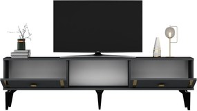 Stewehome Έπιπλο τηλεόρασης λευκό ασημί 44x29x150 cm