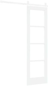 vidaXL Συρόμενη Πόρτα Λευκό 61 x 198.5 εκ. Μασίφ ξύλο πεύκου