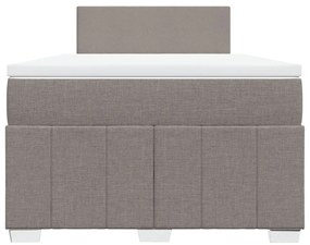 Κρεβάτι Boxspring με Στρώμα Taupe 120x190 εκ. Υφασμάτινο - Μπεζ-Γκρι