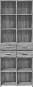 vidaXL Ντουλάπι Γκρι Sonoma 70x42,5x185 εκ. από Επεξεργασμένο Ξύλο