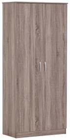 Ντουλάπα ρούχων δίφυλλη Zelia pakoworld σε sonoma-oak απόχρωση 79x42x180εκ - 249-000067