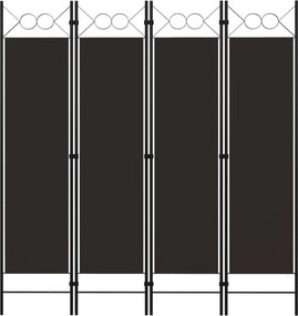 vidaXL Διαχωριστικό Δωματίου με 4 Πάνελ Καφέ 160 x 180 εκ.