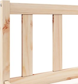 vidaXL Πλαίσιο Κρεβατιού Μακρύ Χωρίς Στρώμα 90x210 εκ Μασίφ Πεύκο