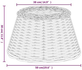 ΚΑΠΕΛΟ ΦΩΤΙΣΤΙΚΟΥ ΛΕΥΚΟ Ø50X30 ΕΚ. ΑΠΟ WICKER 364387