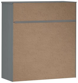 vidaXL Πάνω Μέρος Ντουλαπιού MOLDE Γκρι 90x35x100 εκ. Μασίφ Πεύκο