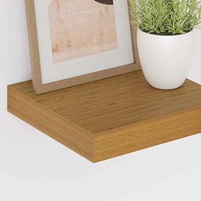 vidaXL Ράφι Τοίχου 4 pcs Μπεζ 23 x 23,5 x 4 εκ Επεξεργασμένο ξύλο