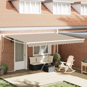 vidaXL Αναδιπλούμενη τέντα Μπεζ 450 x 300 x 165 εκ