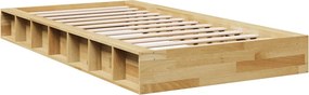 vidaXL Πλαίσιο κρεβατιού χωρίς στρώμα 90x190 cm μασίφ ξύλο δρυς