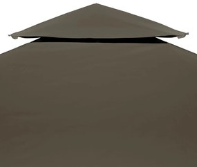 vidaXL Κάλυμμα για Κιόσκι 2 Επιπέδων Χρώμα Taupe 3 x 3 μ. 310 γρ./μ²