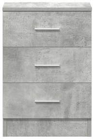 vidaXL Κομοδίνο Γκρι του Σκυροδέματος 38 x 35 x 56 εκ. από Επεξ. Ξύλο