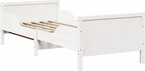 vidaXL Σκελετός Κρεβατιού Λευκό 80 x 200 cm Επεξεργασμένο ξύλο