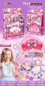 Σετ κατασκευής κοσμημάτων DIY με τσάντα - A9907DIY - 917524