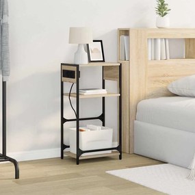 vidaXL Κομοδίνο Δρύς Sonoma 40 x 27 x 76 εκ Επεξεργασμένο ξύλο