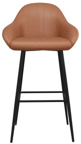 vidaXL Σκαμπό Μπαρ 2 τεμ. Ανοιχτό Καφέ από Συνθετικό Δέρμα