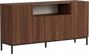 Κονσόλα Milano Καρυδί / Μαύρο ODON 160x40x80