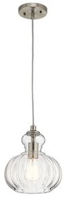 Κρεμαστό Φωτιστικό Οροφής 1xE27 Νίκελ Φ22cm Riviera KL-RIVIERA-P-A Elstead Lighting-KL-RIVIERA-P-A-Νίκελ Ματ KL-RIVIERA-P-A