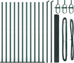 vidaXL Συρματόπλεγμα με Σκυρόδεμα 25 x 1,5 m PVC-Επικαλυμμένο Ατσάλι