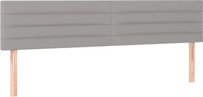 vidaXL Κρεβάτι Boxspring με Στρώμα &amp; LED Αν.Γκρι 160x200 εκ Υφασμάτινο
