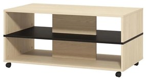 Τραπεζάκι σαλονιού SAVIO σε Light Port Oak - Μαύρο 101x55x48εκ. 101x55x48 εκ.