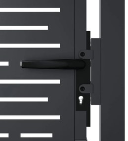 vidaXL Πόρτα Κήπου Ανθρακί Τετράγωνη 100x125 εκ. από Ατσάλι