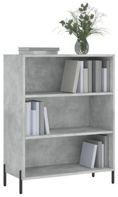 vidaXL Ραφιέρα Γκρι Σκυροδεμ. 69,5 x 32,5 x 90 εκ. από Επεξεργ. Ξύλο
