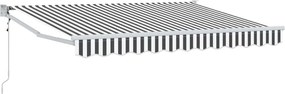 vidaXL Ηλεκτρικό Αναδιπλούμενο Σκίαστρο Γκρι και Λευκό 2,5 x 2 m