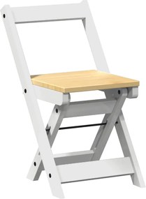 vidaXL Καρέκλες Τραπεζαρίας Πτυσσόμ. 4 τεμ. Corona Λευκές Μασίφ Πεύκο