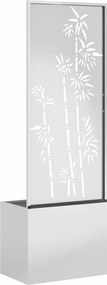 vidaXL Οθόνη Ιδιωτικότητας Κήπου Floral Ασημί 50 x 150 cm