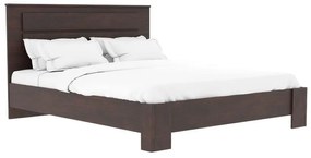 Double bed Olympus in walnut colour 160x200 167.5x203x102 εκ.