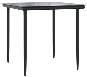 vidaXL Σετ Τραπεζαρίας Κήπου 5 τεμ. Συνθ. Ρατάν / Ατσάλι με Μαξιλάρια