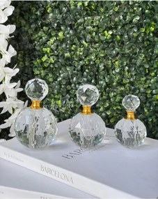 Stewehome Σετ 3 τεμαχίων κρυστάλλινων διακοσμητικών μπουκαλιών 5x5 cm