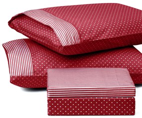 Σετ σεντόνια μονά πουά JOY Art 1680 170x240 Κόκκινο Beauty Home