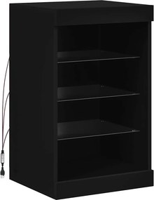 vidaXL Μπουφές με Φώτα LED Μαύρος 41 x 37 x 67 εκ.
